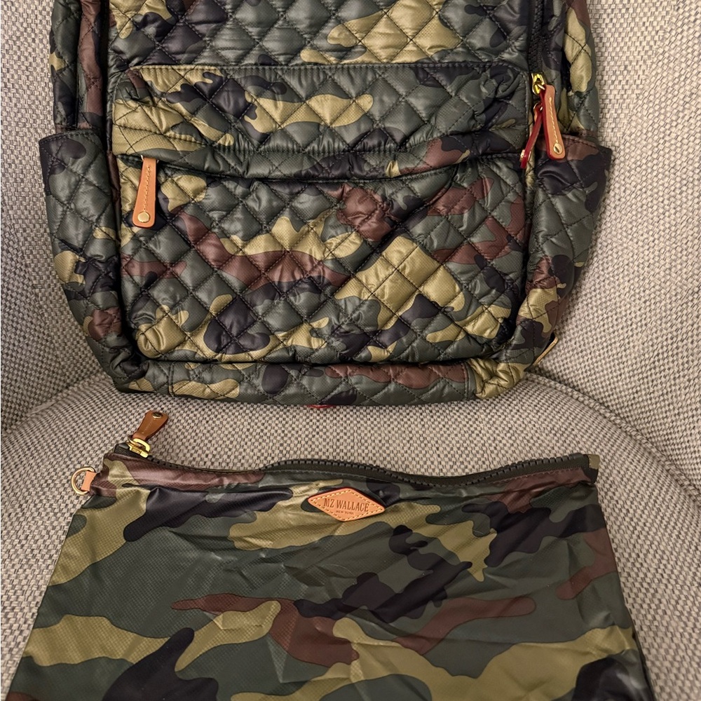 MZ Wallace Metro Quilted Camouflage Backpack - Picture 2 of 9